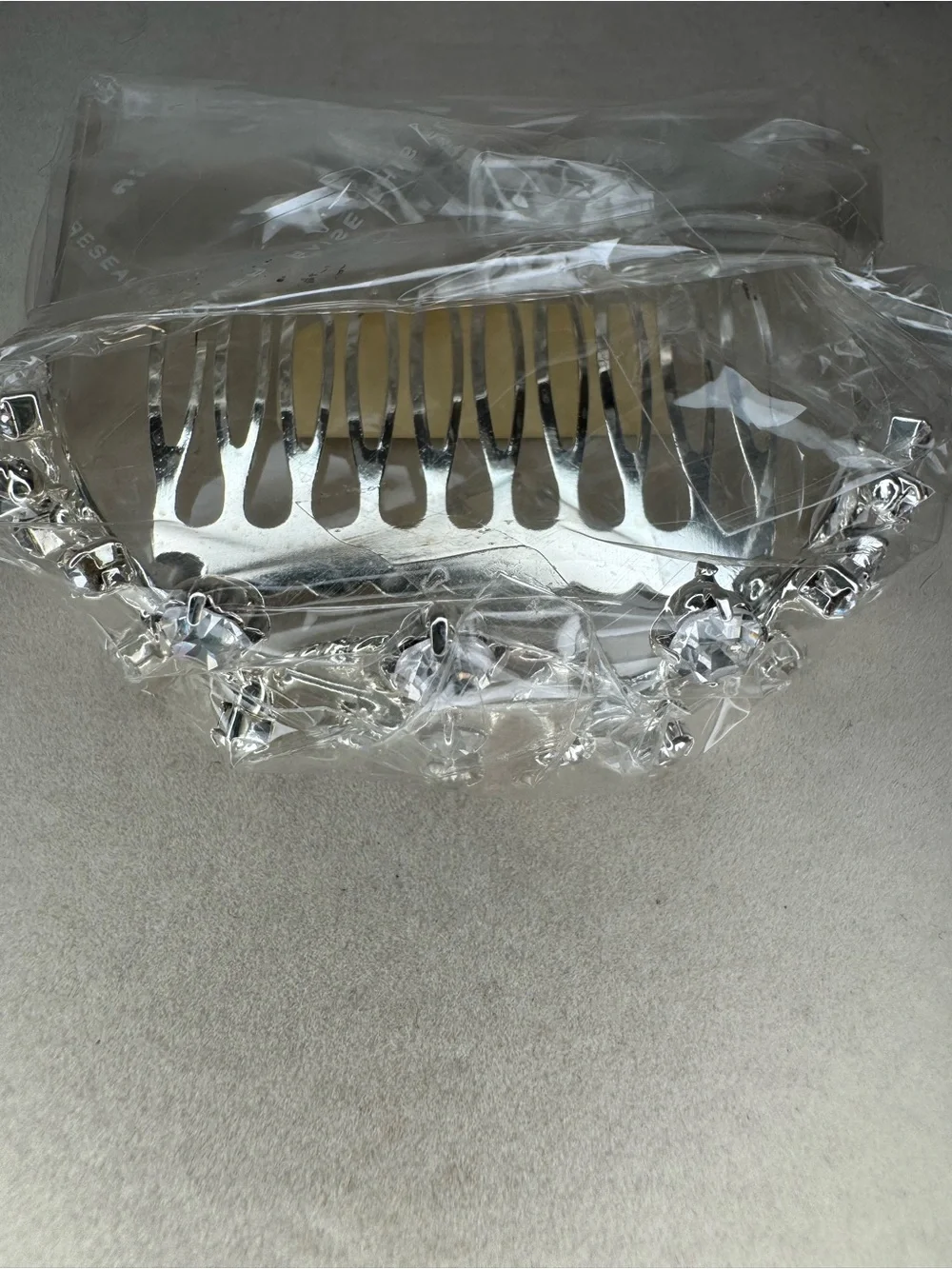 New Crystal Accent Silver Tiara with comb